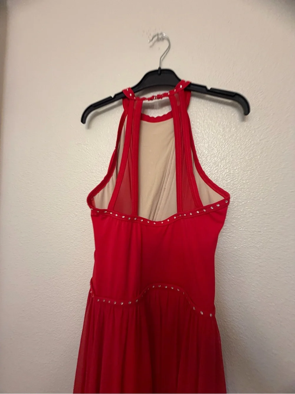 Weissman costume maxi dress red lyrical D12409 Take You Dancing lyrical LA adult